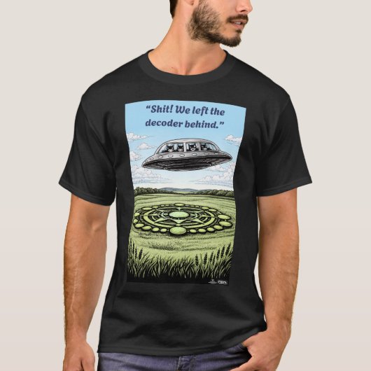 UFO CROP CIRCLES Decoder T-shirt (Voorkant)