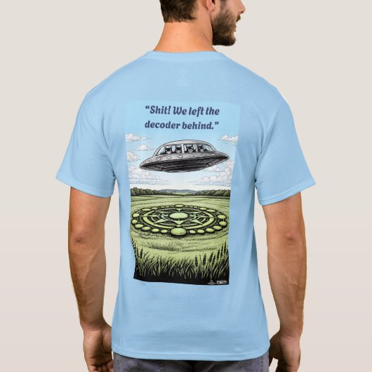 UFO CROP CIRCLES Decoder T-shirt (Achterkant)