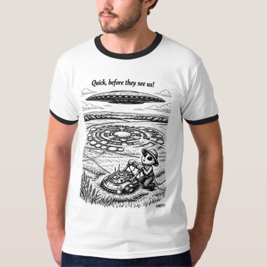 UFO CROP CIRCLES -Quick - T-shirt (Voorkant)