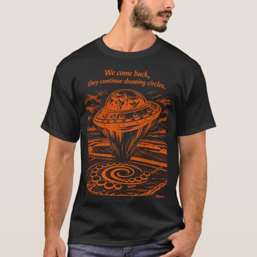UFO CROP CIRCLES T-SHIRT (Voorkant)