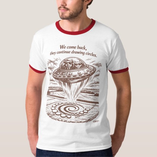 UFO CROP CIRCLES T-SHIRT (Voorkant)