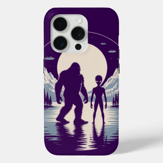 UFO Cryptid Paranormal Bigfoot Alien Encounter Case-Mate iPhone Case (Achterkant)
