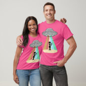 Ufo daalt af naar aarde t-shirt (Unisex)