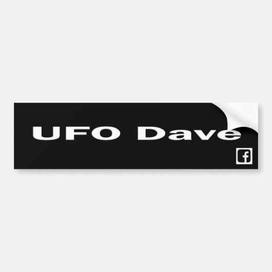 UFO Dave Bumpersticker met Facebook logo (Voorkant)
