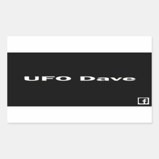UFO Dave rechthoekige sticker met facebook logo