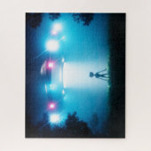 UFO-dekkende Alien Visitor ET is Home Sci-Fi Legpuzzel (Verticaal)