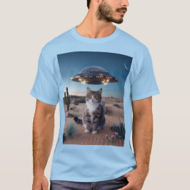 UFO Desert Cat lichtblauw T-shirt