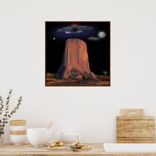 ufo devils poster tower (Keuken)