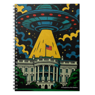 UFO die boven het Witte Huis zweeft Notitieboek