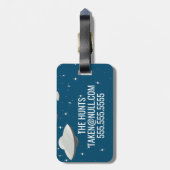 UFO die Koe nemen Bagagelabel (Achterkant verticaal)