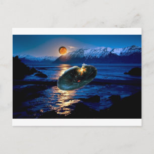 UFO DIGITAL FLYING SAUCER ART BRIEFKAART