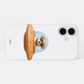 Ufo dog 3D a1 iPhone 16 Hoesje (Achterkant horizontaal)