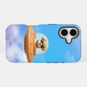Ufo dog 3D a2 clouds iPhone 16 Hoesje (Achterkant horizontaal)