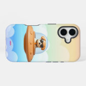 Ufo dog 3D a3 clouds iPhone 16 Hoesje (Achterkant horizontaal)