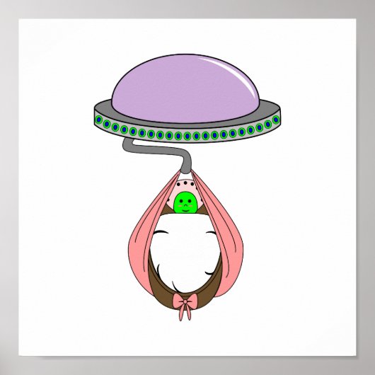 UFO-draagroze Baby Poster (Voorkant)