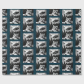 UFO Drone Funny Cat Selfie Cadeaupapier (Vlak)