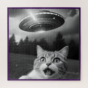 UFO Drones Cat Selfie Nieuw-Zeeland Legpuzzel