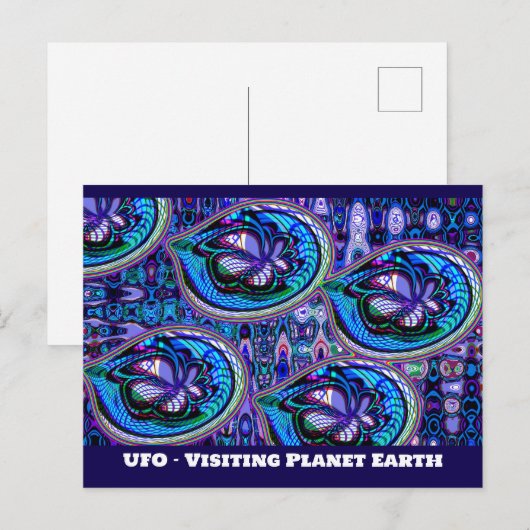 UFO - Een bezoek aan de planeet Aarde Briefkaart (Voorkant / Achterkant)