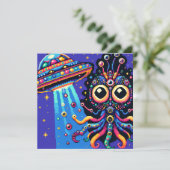 UFO en Alien Pixel Art (Staand voorkant)