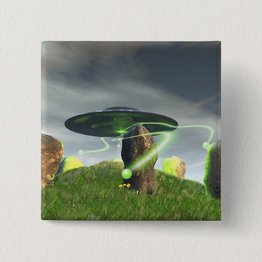 UFO- en Ancient Stone Circle Button (Voorkant)