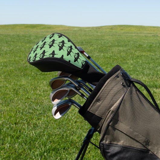 UFO- en Space Alien Golfheadcover (Insitu)