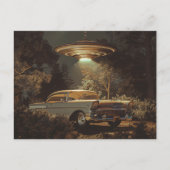 UFO en Stanley's BelAir uit 1956 Briefkaart (Voorkant)