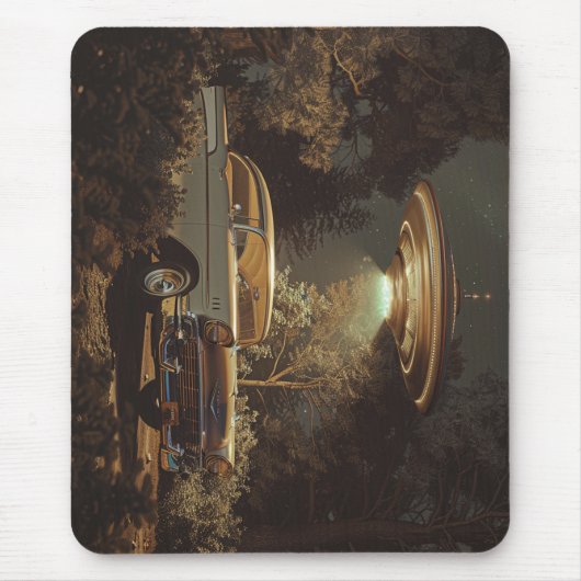 UFO en Stanley's BelAir uit 1956 Muismat (Voorkant)