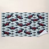 Ufo en vlinders strandlaken (Voorkant)