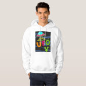 UFO EN VREDE EN LIEFDE HOODIE (Voorkant volledig)