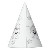 UFO-feestdag buiten de ruimte - kleur uw eigen Pet Feesthoedjes (Achterkant)