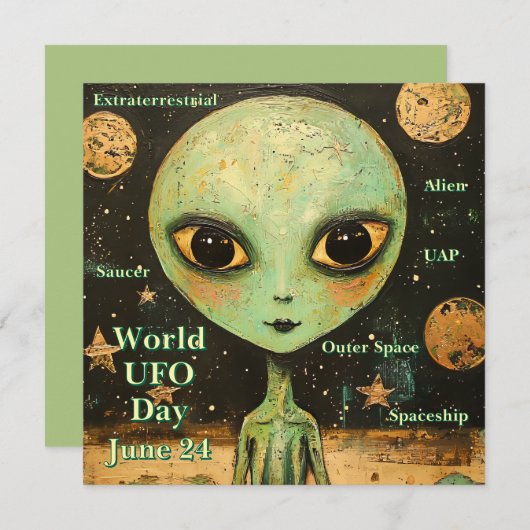 UFO FEESTDAGENKAART (Voorkant / Achterkant)