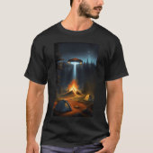 UFO fire Camping friends T-shirt (Voorkant)
