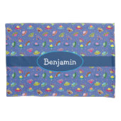 UFO Flying Whimsical Cartoon Ruimteschip Patroon Kussensloop (Voorkant)