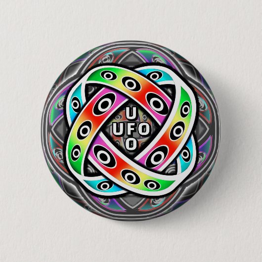 UFO - Fool The Eye Ronde Button 5,7 Cm (Voorkant)