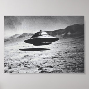 UFO-foto op de maan Poster