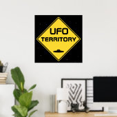 UFO-gebiedsonderteken Poster (Thuiskantoor)