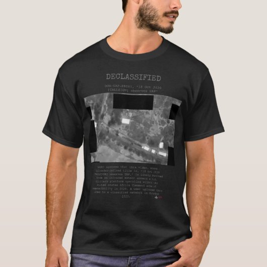 UFO - Gedeclassificeerd DOW-UAP-PR081, "18 okt 202 T-shirt (Voorkant)