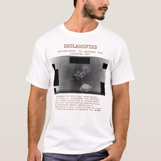 UFO - Gedeclassificeerd DOW-UAP-PR087, 5 september T-shirt (Voorkant)
