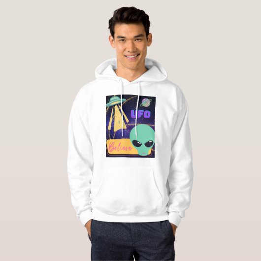ufo geloofde hoodie (Voorkant volledig)