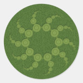 UFO graancirkels Ronde Sticker (Voorkant)