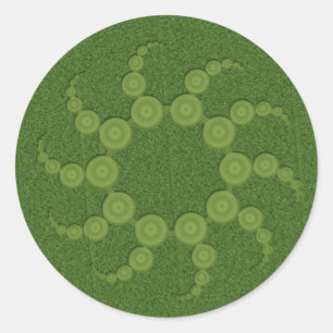 UFO graancirkels Ronde Sticker