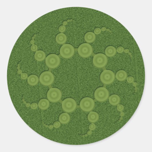 UFO graancirkels Ronde Sticker (Voorkant)