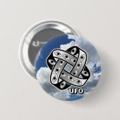 UFO Grappige Ogen  Ronde Button 5,7 Cm (Voorkant /achterkant)