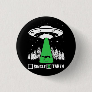 UFO, grappige ufo, vliegende saucer, buitenaardse  Ronde Button 3,2 Cm