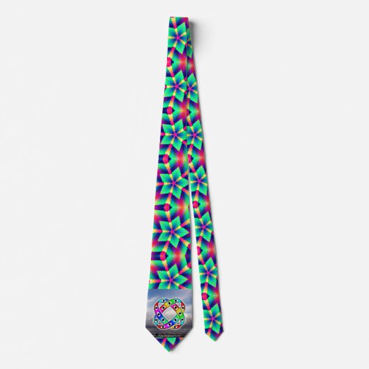UFO groene ster Stropdas (Voorkant)