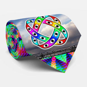 UFO groene ster Stropdas