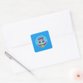 UFO Happy Penguin Vierkante Sticker (Envelop)
