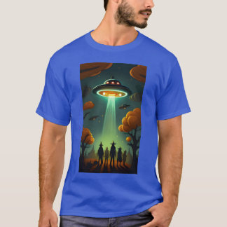 UFO-heksen Halloween jongen T-shirt