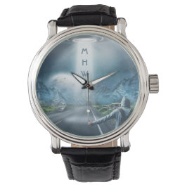 UFO Hitchhiker aangepaste monogram horloges