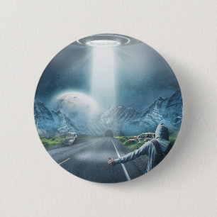 UFO Hitchiker-knop Ronde Button 5,7 Cm